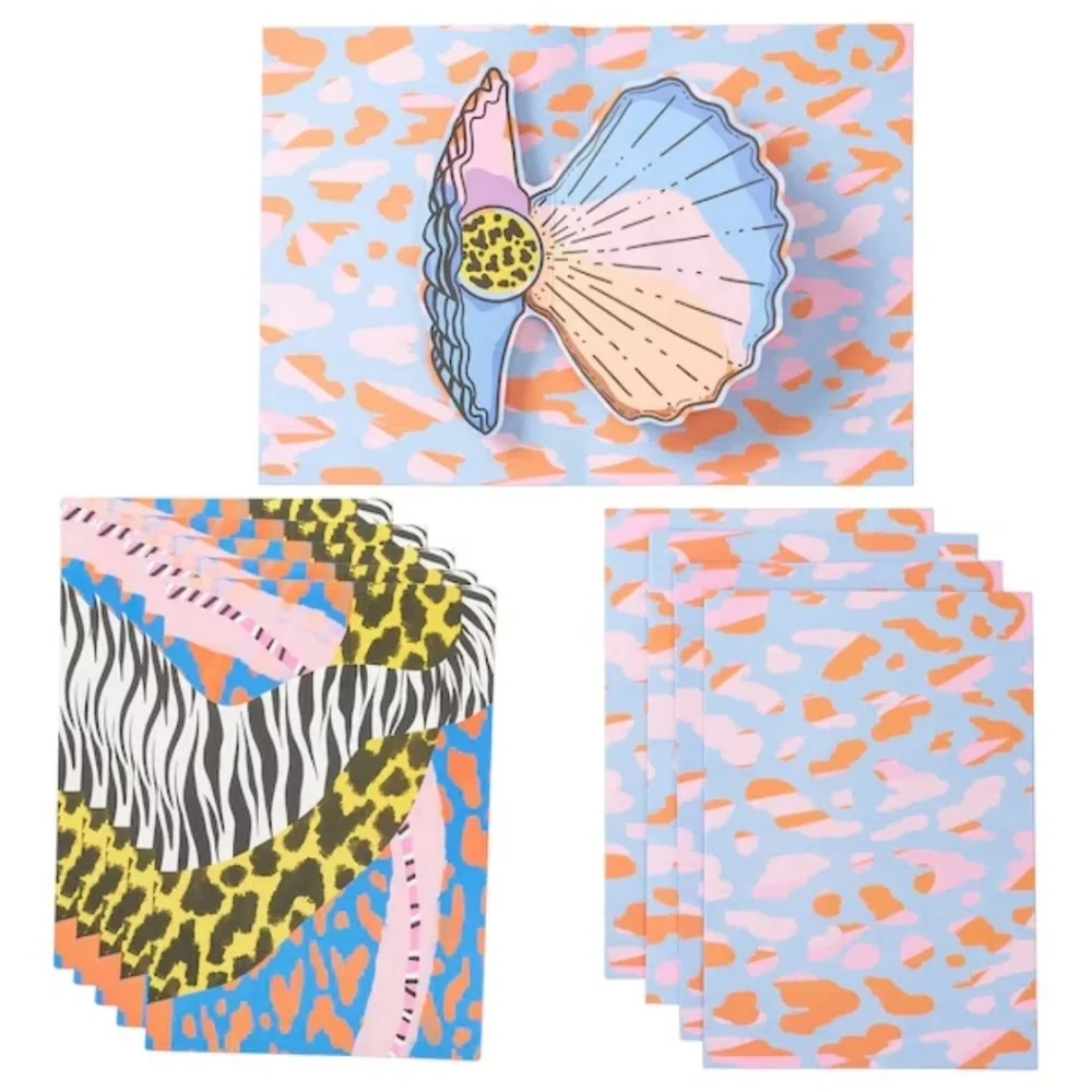 IKEA OMSESIDIG Postcard Mixed Motifs 10 Pack Design Trini Guzman 605.499.92 New